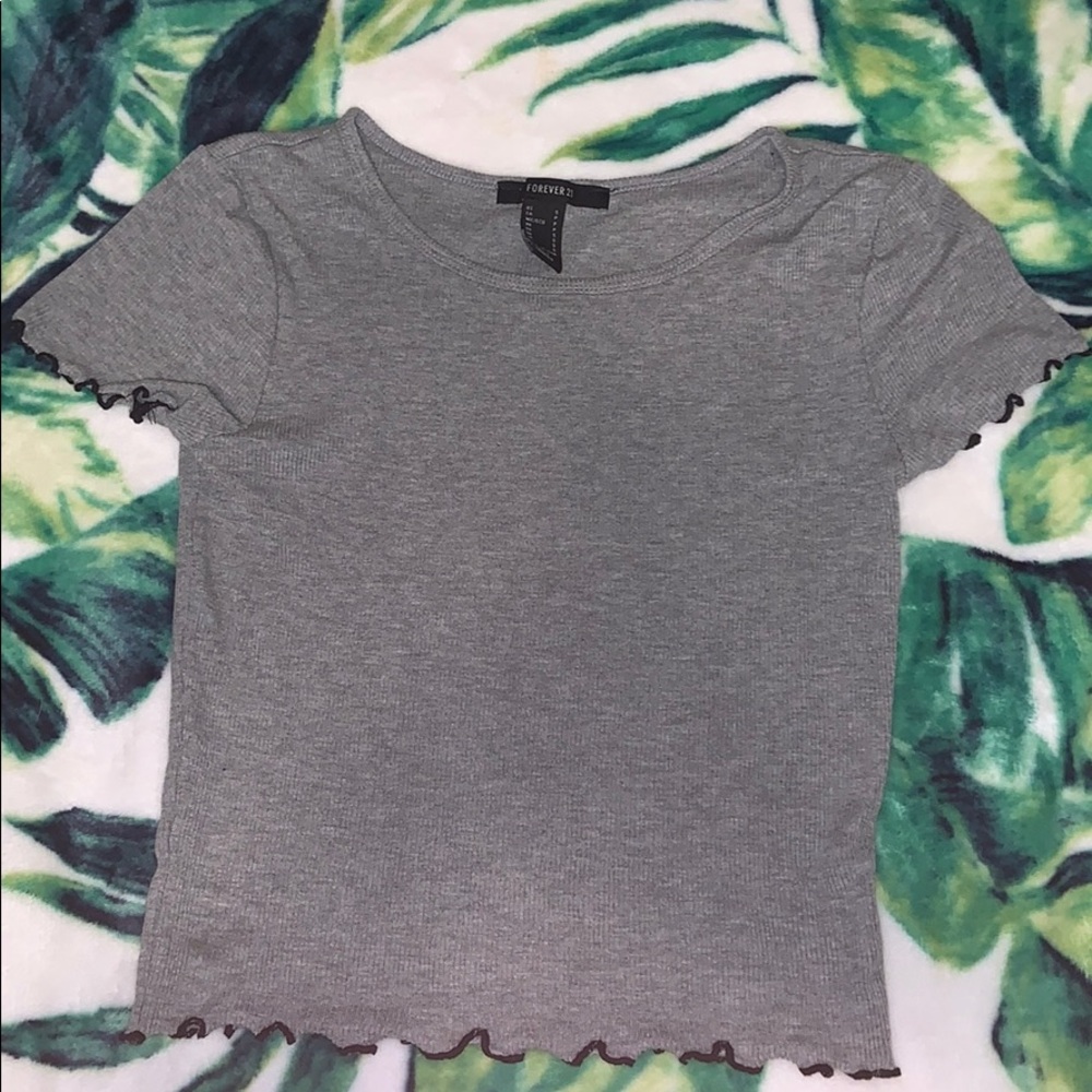 Grey crop top